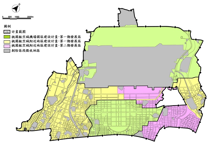 圖2 內政部都市計畫委員會第832次審議通過之分期分區計畫示意圖